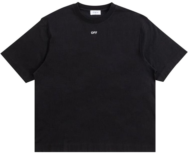 Off White Off Stamp Skate Short Sleeve Tee BlackWhite