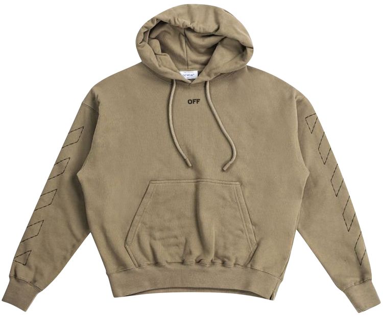 Off White Off Stitch Skate Hoodie BeigeBlack