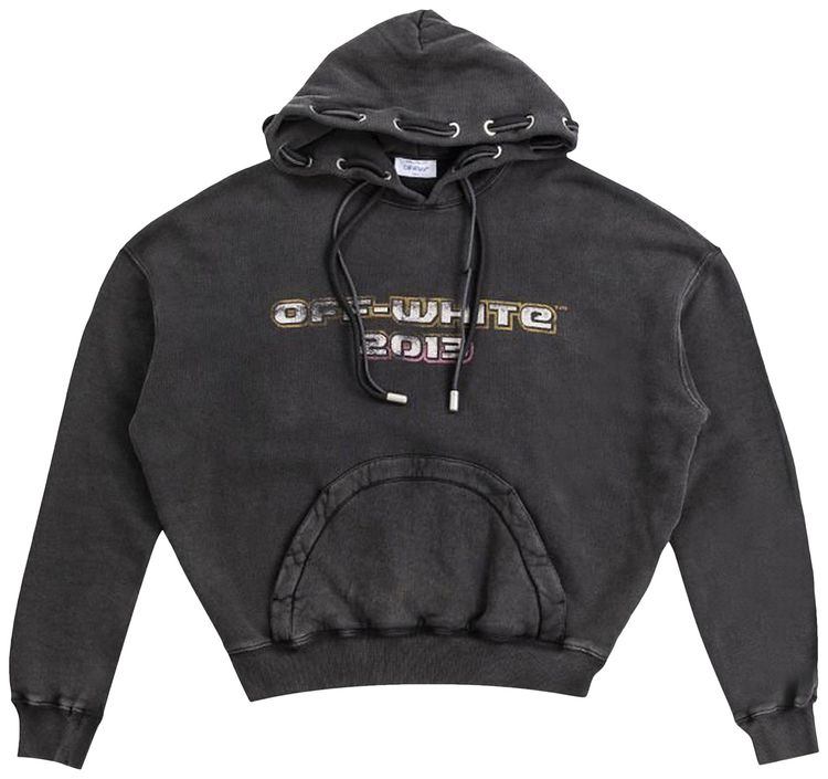Off White Digit Bacchus Hoodie BlackMulticolor