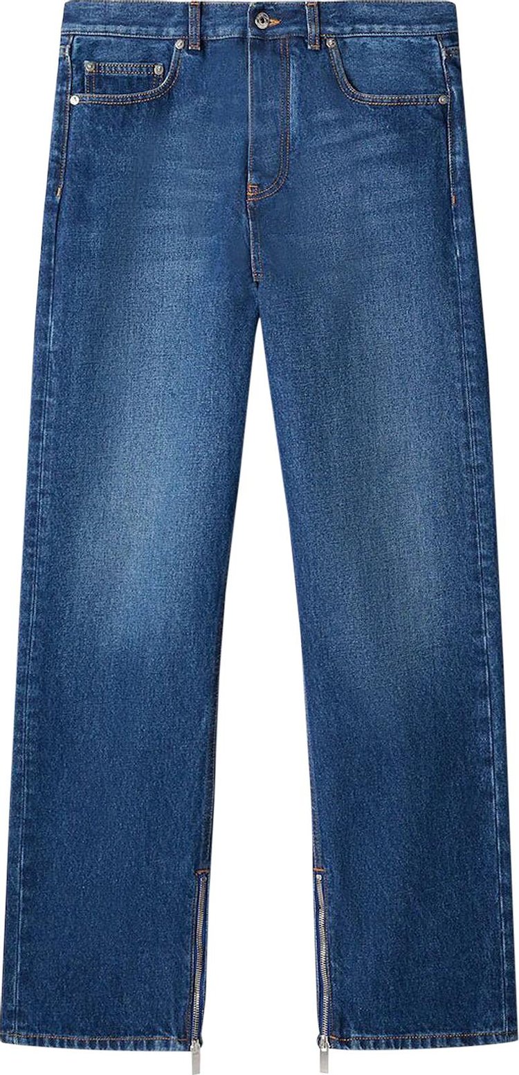 Off-White Arrow Tab Zip Detail Skate Jeans 'Medium Blue'