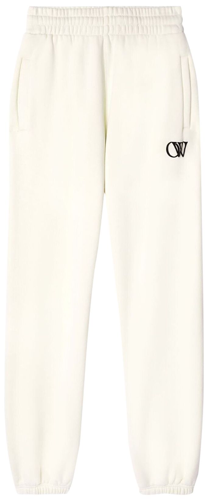 Off White Flock Cuff Sweatpant BeigeBlack