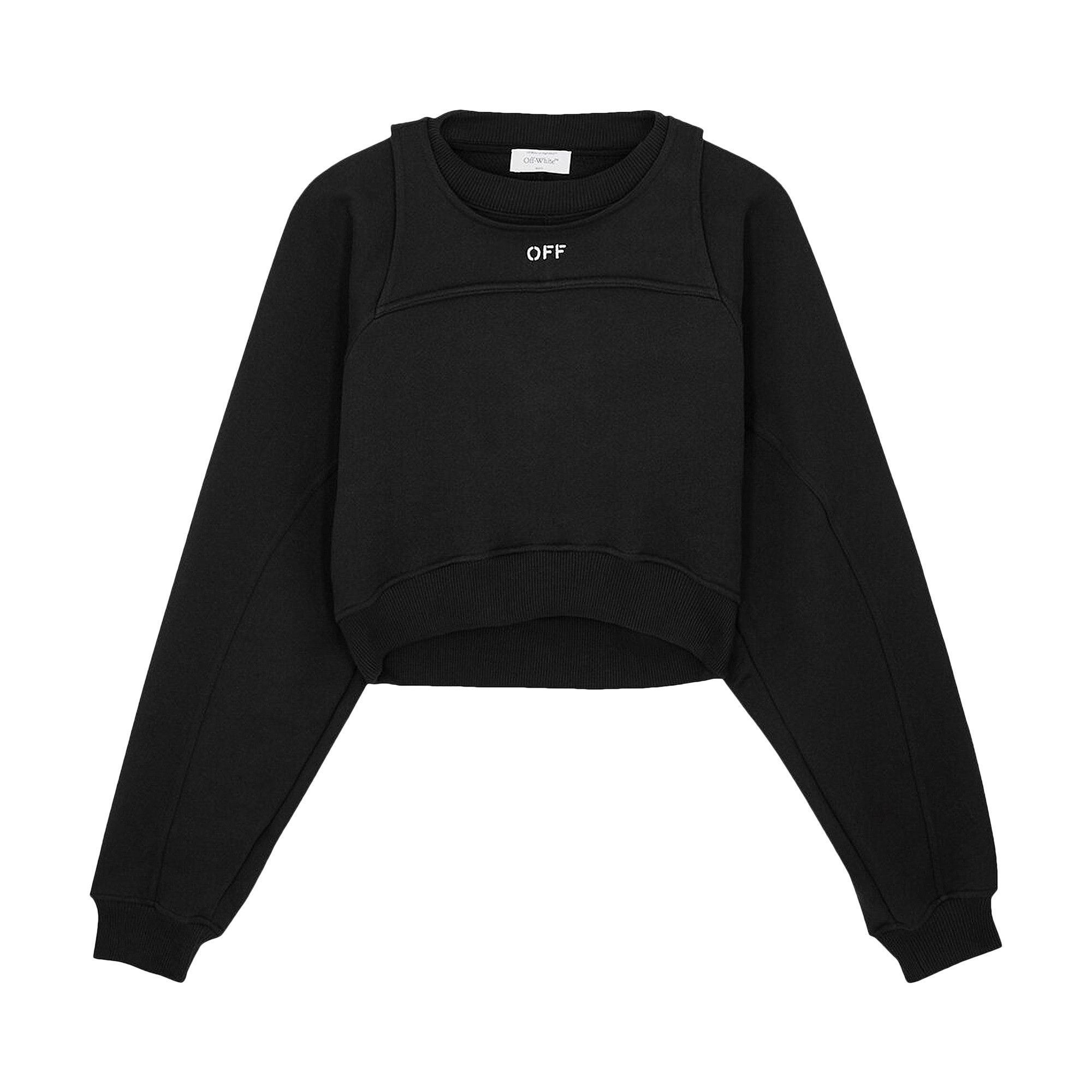 Off white cropped sweatshirt hot sale