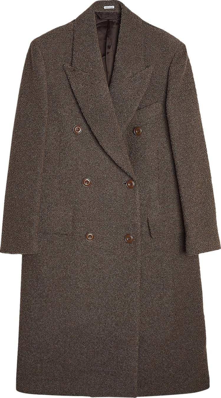 Acne Studios Boucle Wool Coat Taupe Grey