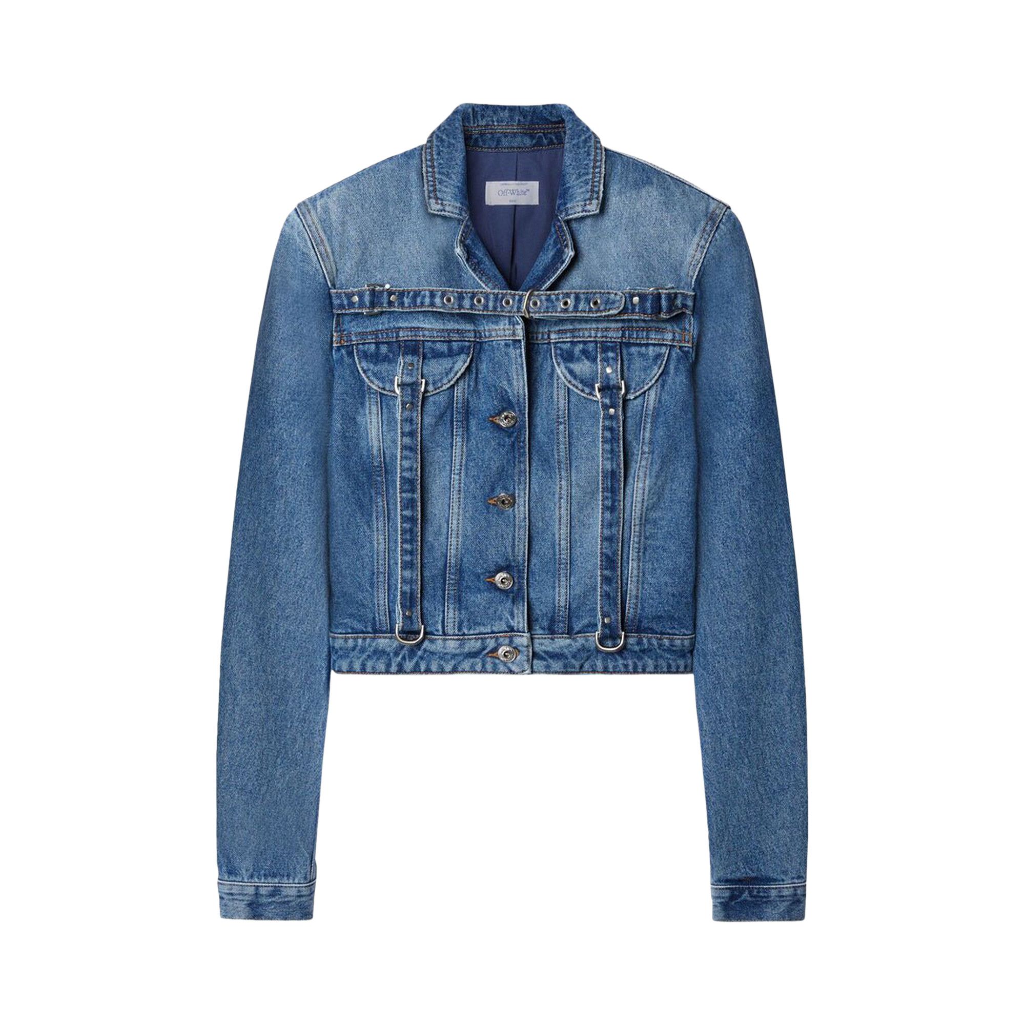 ジャケット Off-White 'Cargo Crop' jacket (OWYE048F23DEN0014500 4500) Buy Off-White Cargo Crop Jacket 'Blue