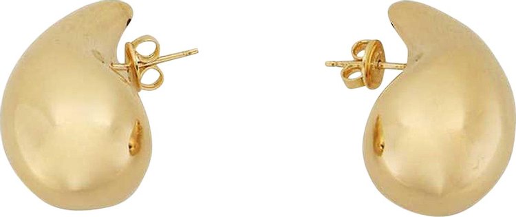 Bottega Veneta Drop Shaped Earrings Yellow Gold