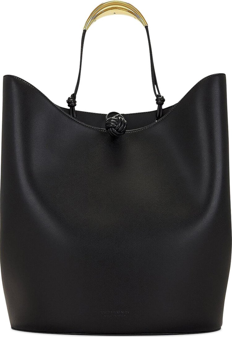 Bottega Veneta Leather Tote Bag 'Black/Medium Brass'