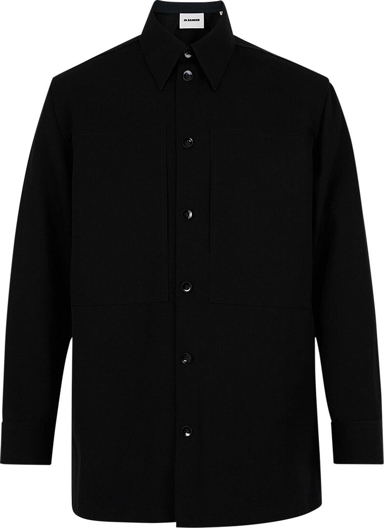 Jil Sander Relaxed Wool Fit Shirt 'Black'