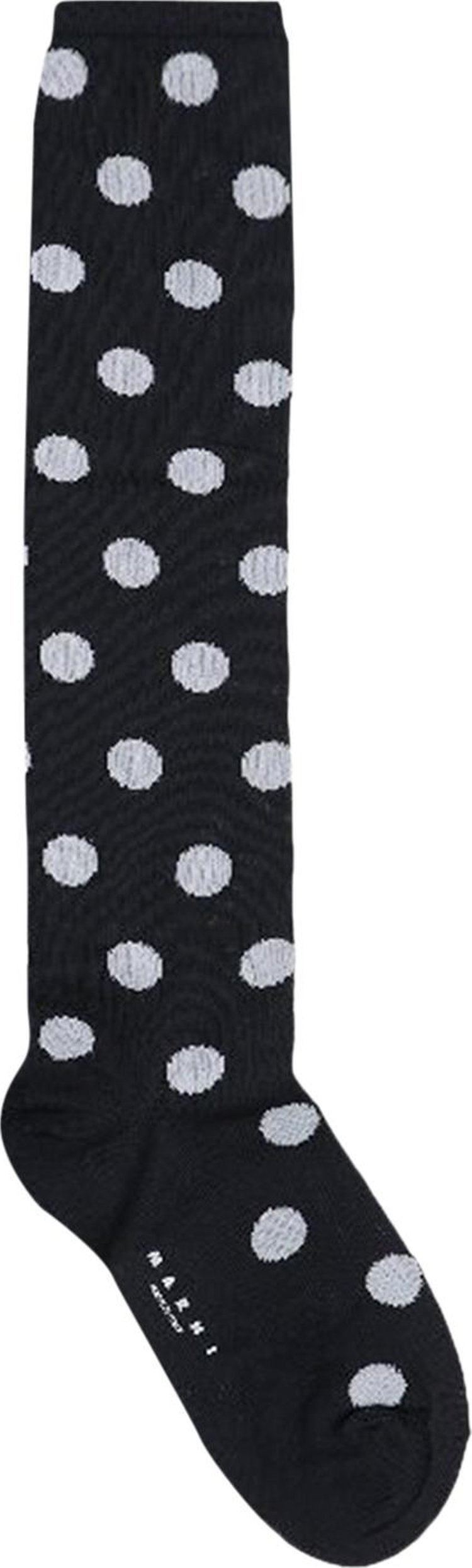 Marni Polka Dot Calf Socks 'Black/Grey'