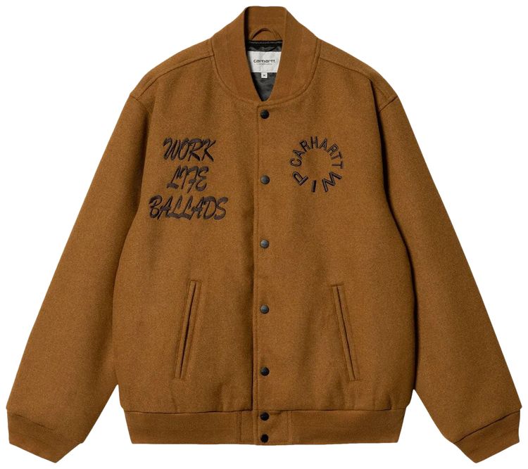 Carhartt WIP Work Varsity Bomber Deep Hamilton Brown