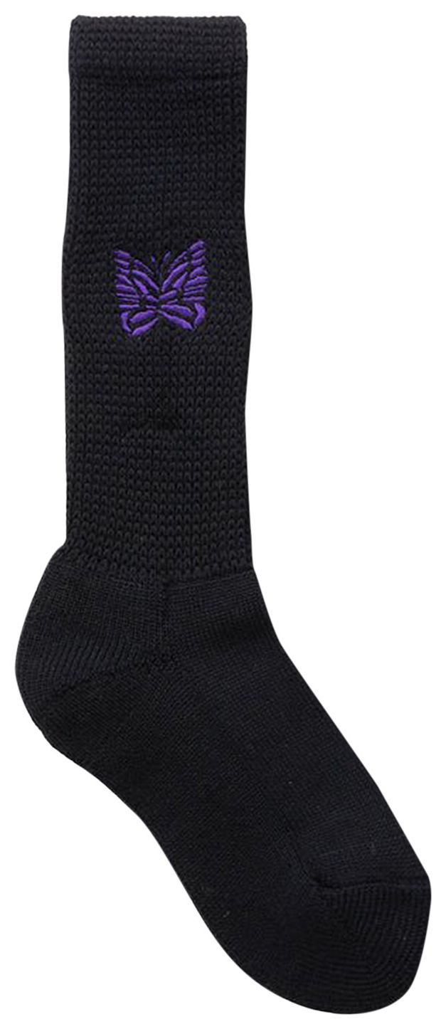 Needles Pile Socks Black