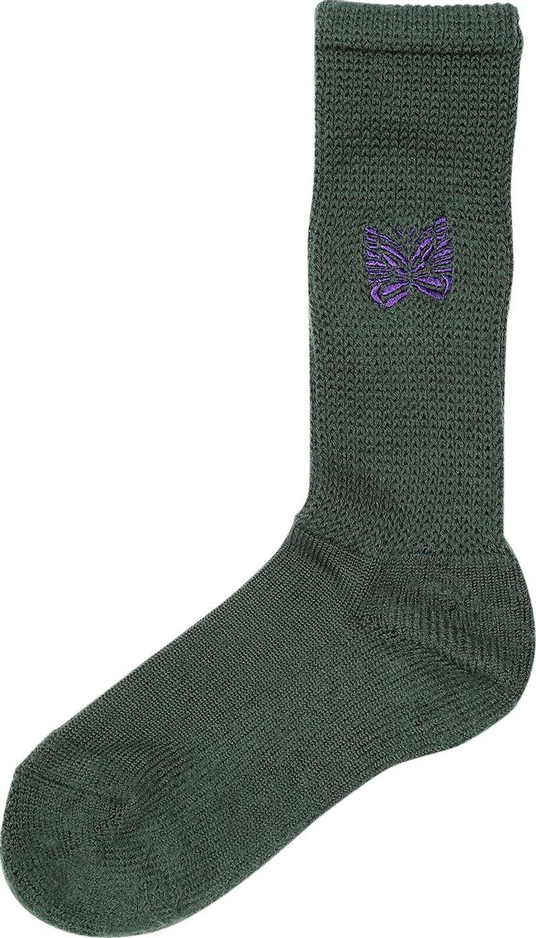 Needles Pile Socks 'Green'