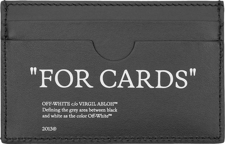 OFF-WHITE Black Quote Bookish Wallet 'Black White