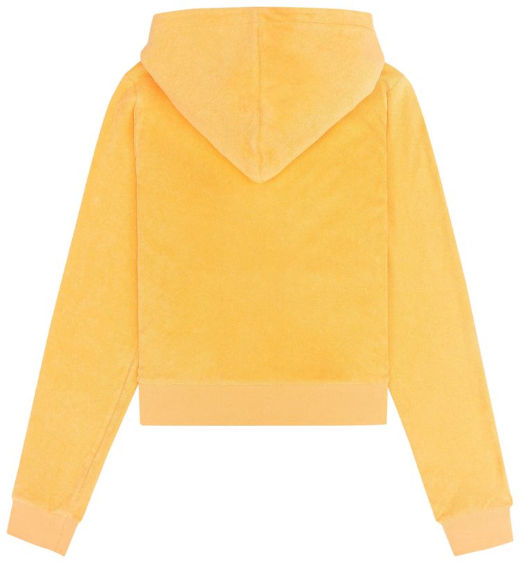 Sporty  Rich NY Tennis Club Terry Zip Hoodie SaffronWhite