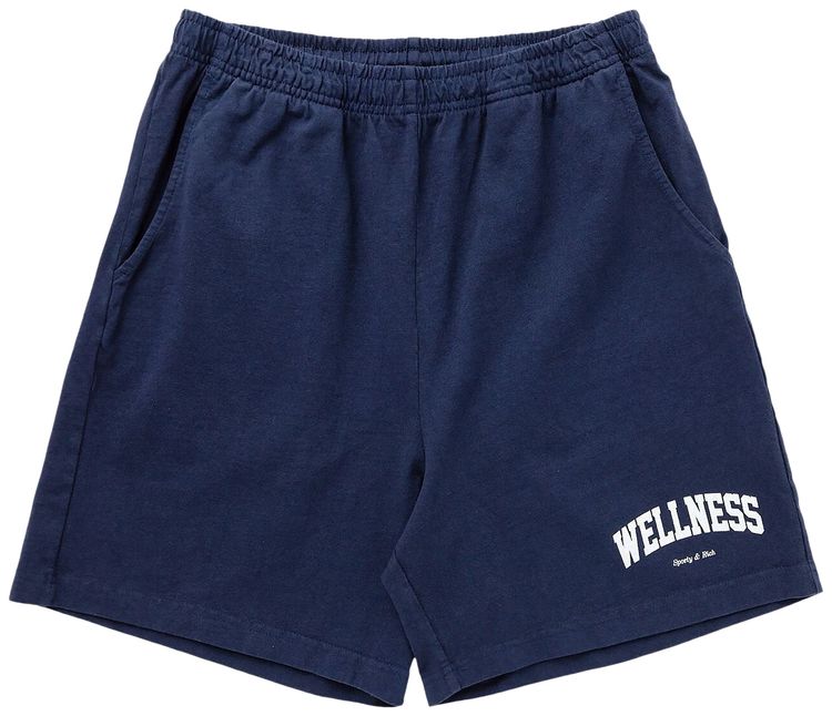 Buy Sporty & Rich Wellness Ivy Gym Shorts 'Navy/White' SH972NA NAVY