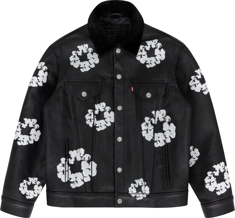 Levi's x Denim Tear Leather Wreath Type III Jacket 'Black'