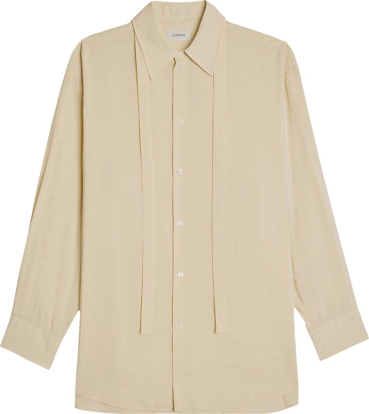 Lemaire Long Shirt with Tie 'Ecru'