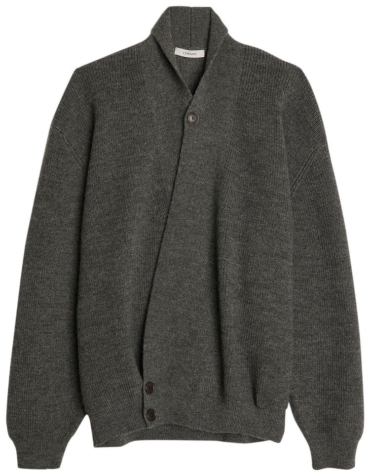 Lemaire Wrap Cardigan Grey Melange