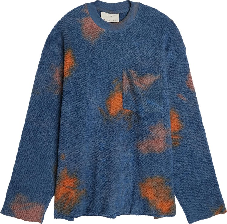Song for the Mute Acid Raw Crewneck Pullover 'Blue/Orange'