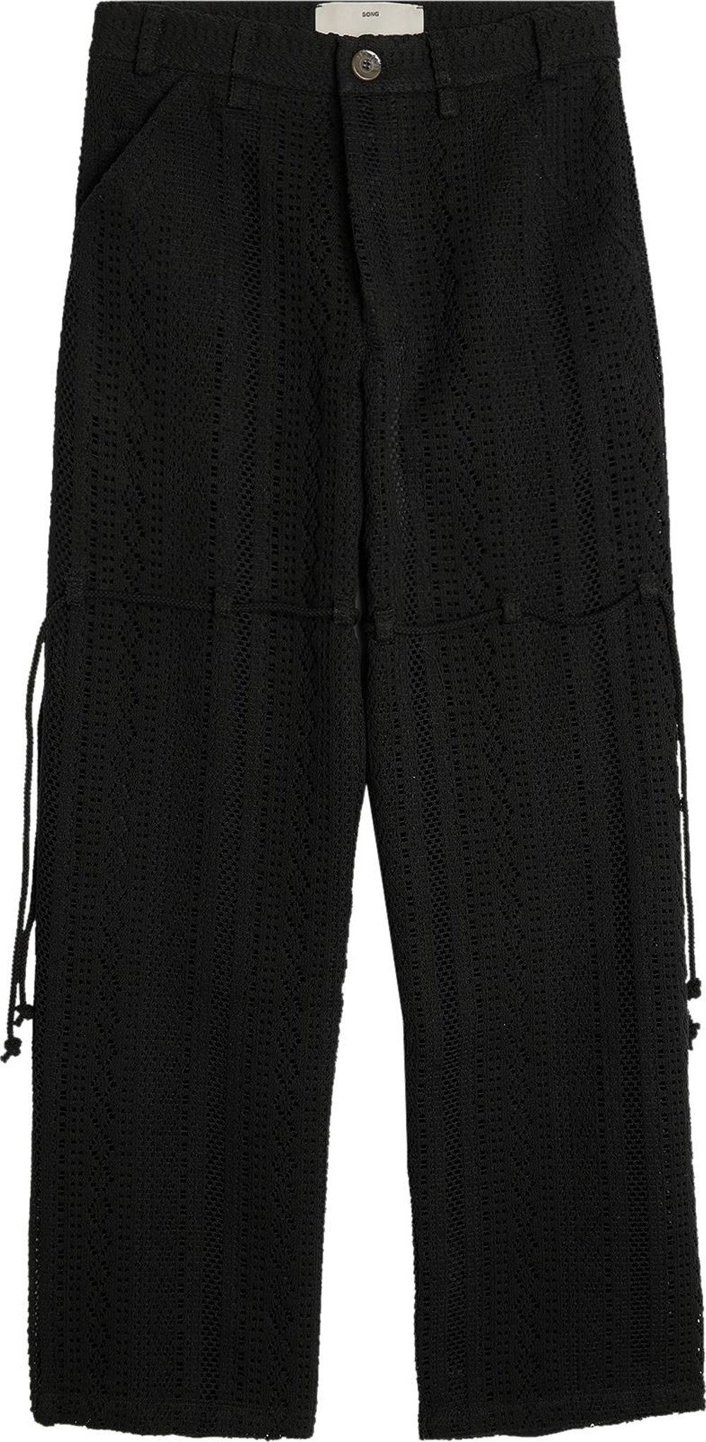 Buy Song for the Mute Lace Dress Pant 'Black' - 232 MPT076 LACEBLK | GOAT