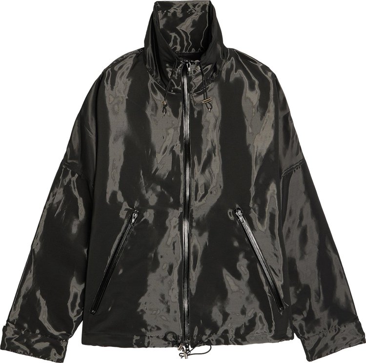 Song for the Mute TV Screen Zip Up Funnel Jacket 'Black'
