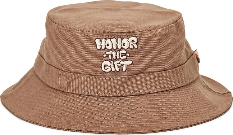 Honor The Gift Script Bucket Hat 'Brown'