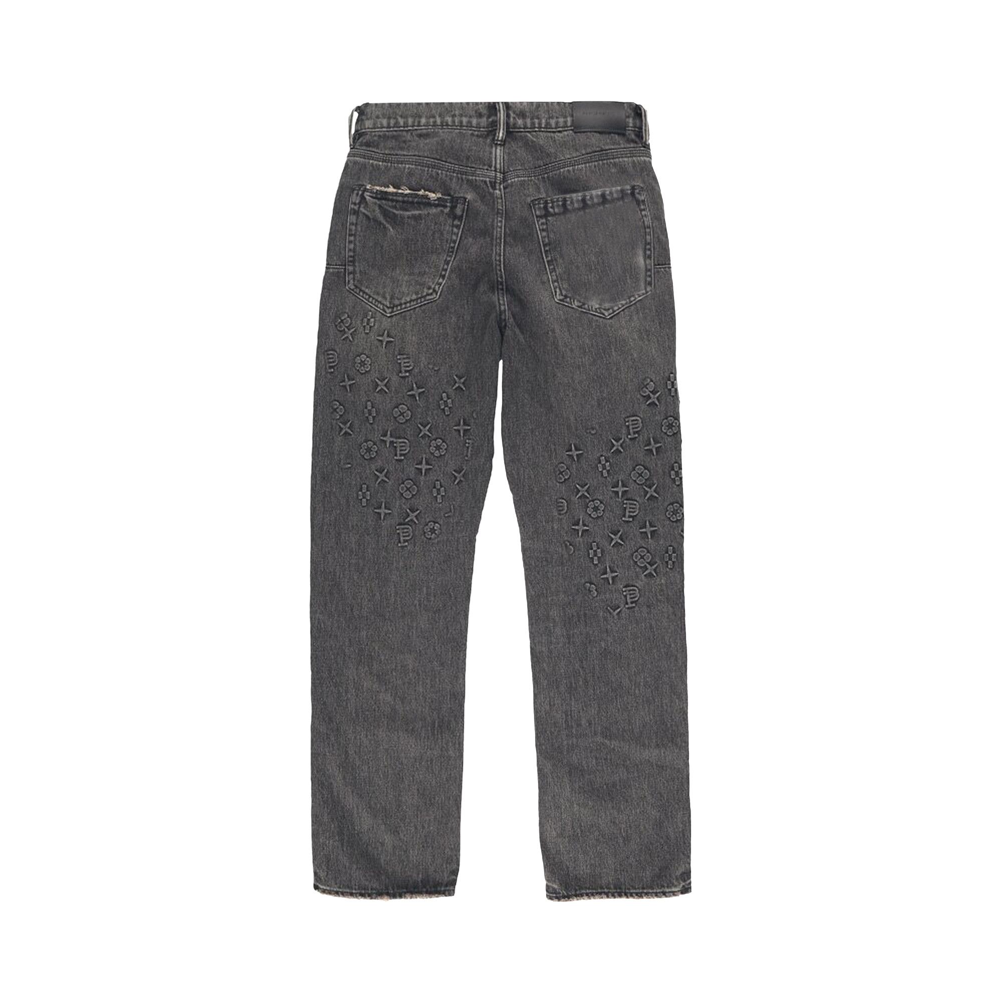 Buy PURPLE BRAND Embossed Denim 'Black Embossed Denim' - P011