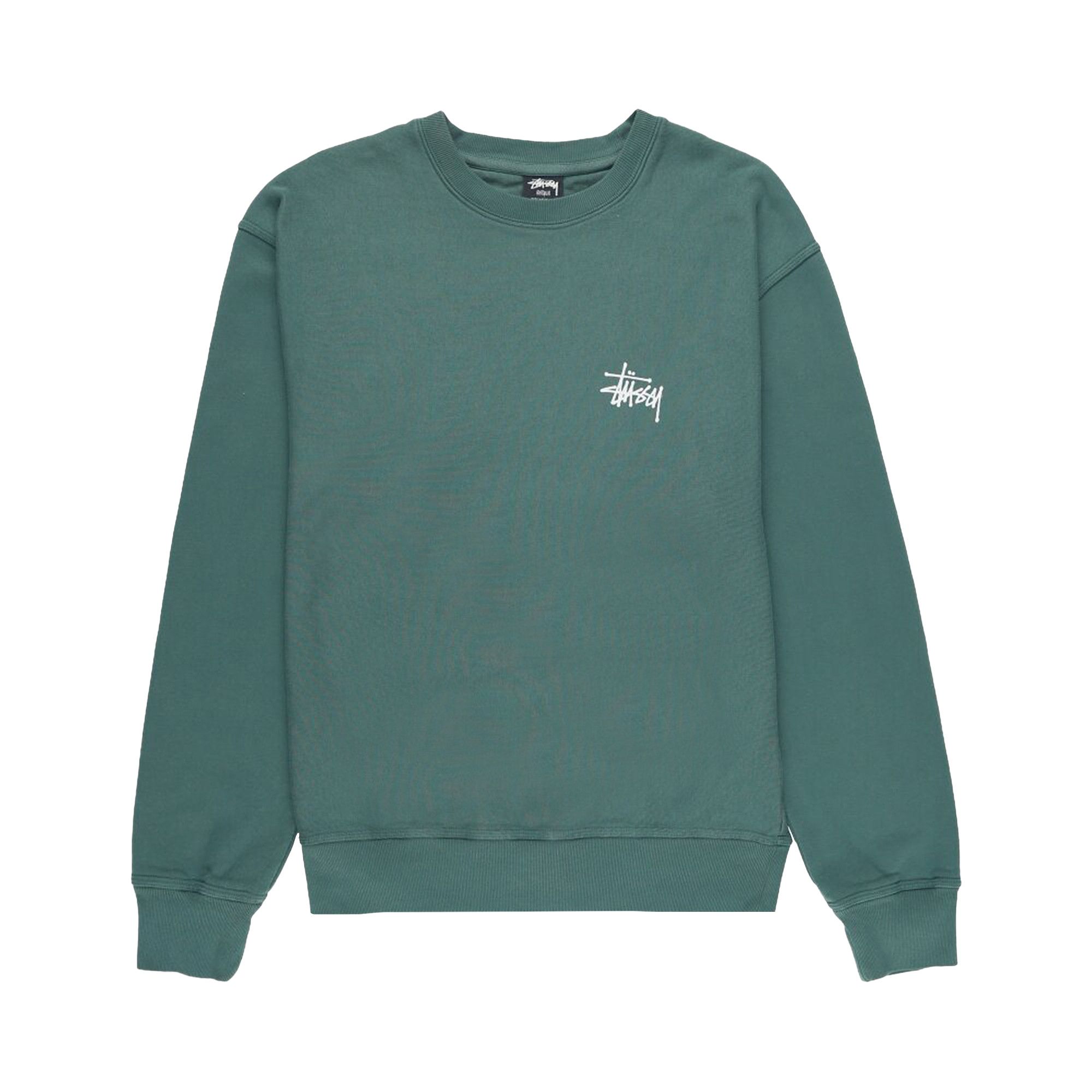 Green stussy on sale crewneck