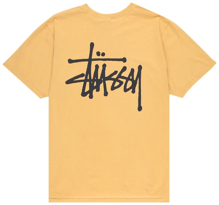 Stussy Basic Pigment Dyed T Shirt Honey