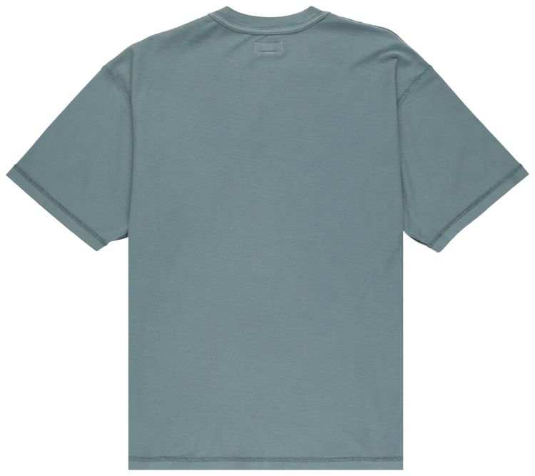 Stussy Pigment Dyed Inside Out Crewneck T Shirt Teal