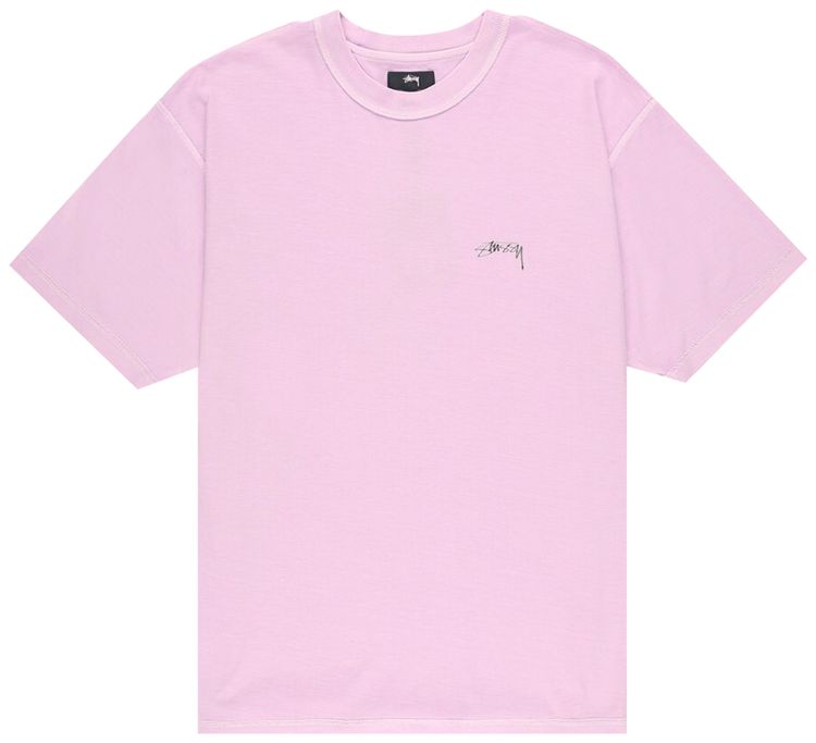 Stussy Pigment Dyed Inside Out Crewneck T Shirt Lilac