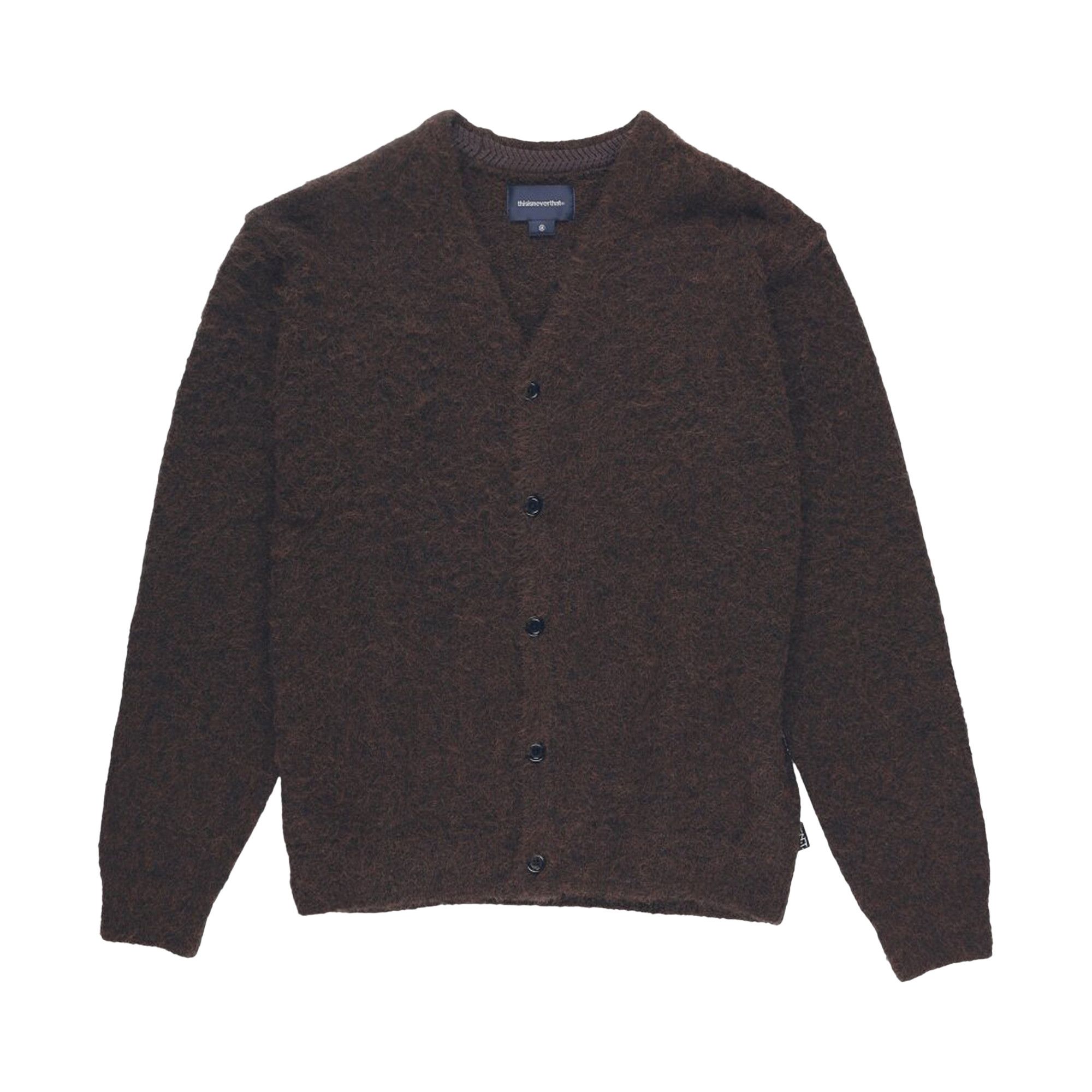 Buy thisisneverthat Hairy Knit Cardigan 'Brown