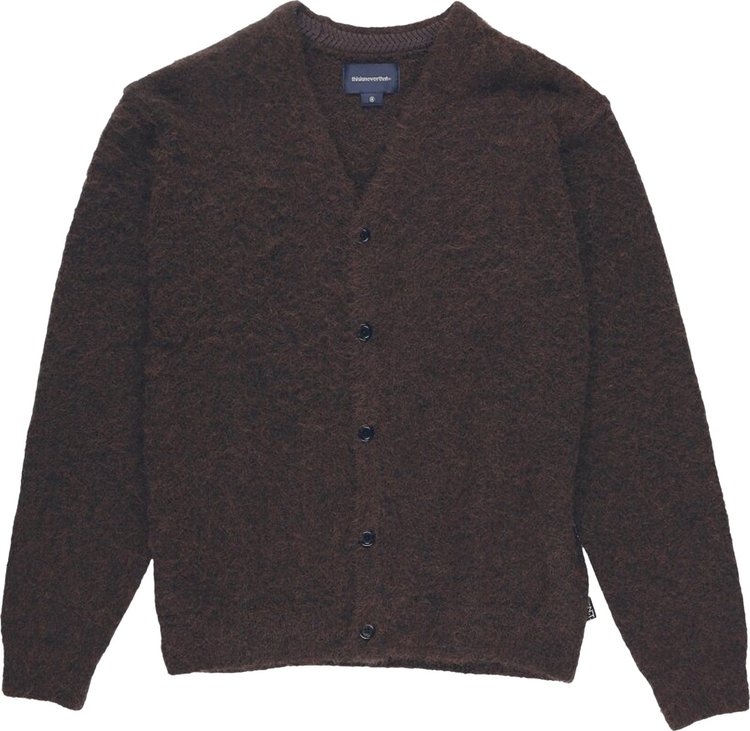 thisisneverthat Hairy Knit Cardigan 'Brown'