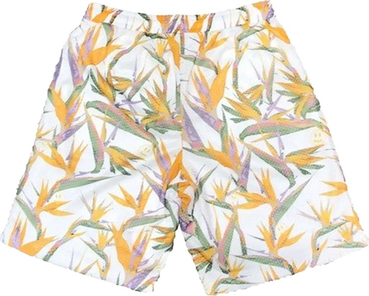 Drew House Secret Birds Of Paradise Mesh Shorts White