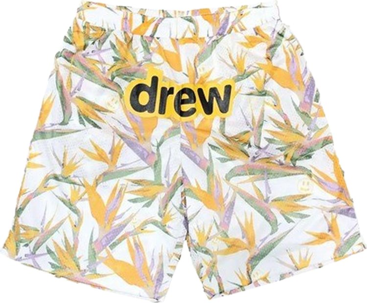 Drew House Secret Birds Of Paradise Mesh Shorts 'White'