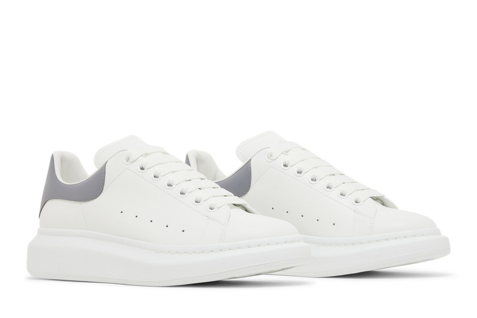 Size 10.0 Alexander McQueen Oversized Sneaker 'White Grey'