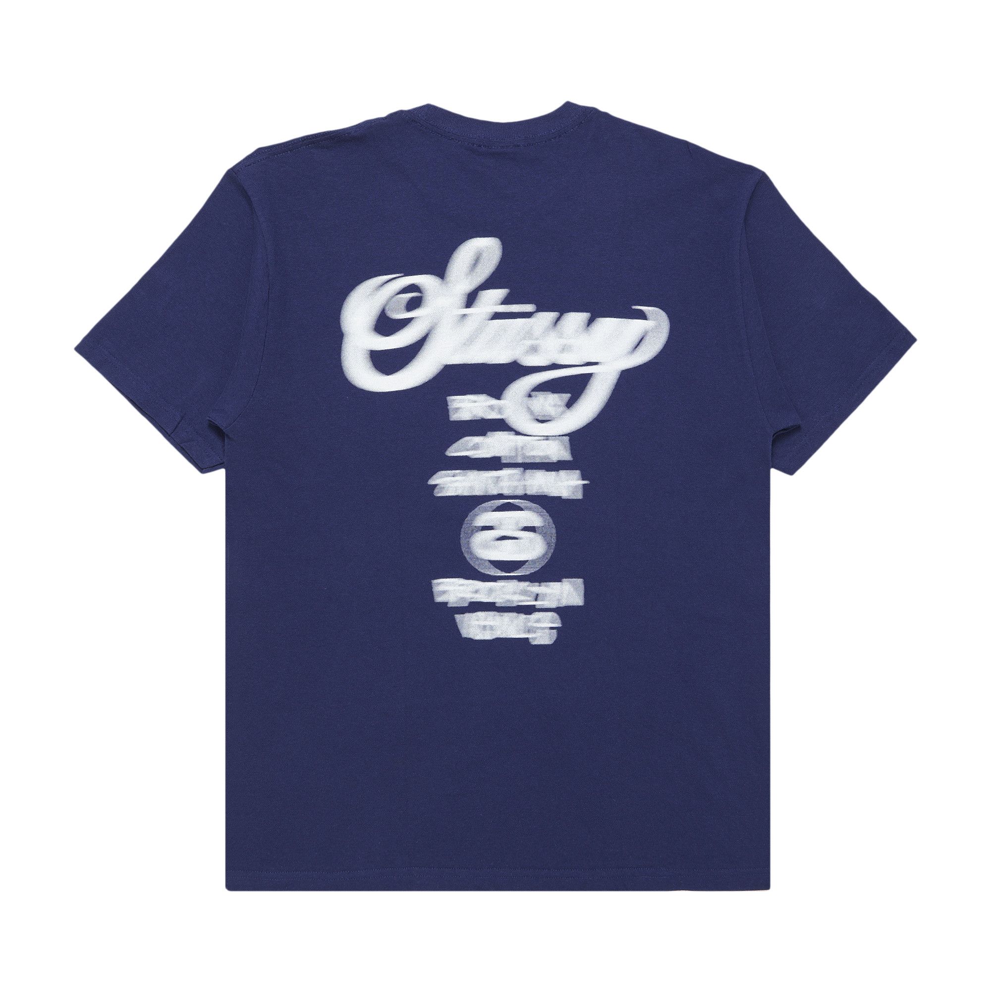 Buy Stussy World Tour Blur Tee 'Navy' - 3902382 NAVY | GOAT
