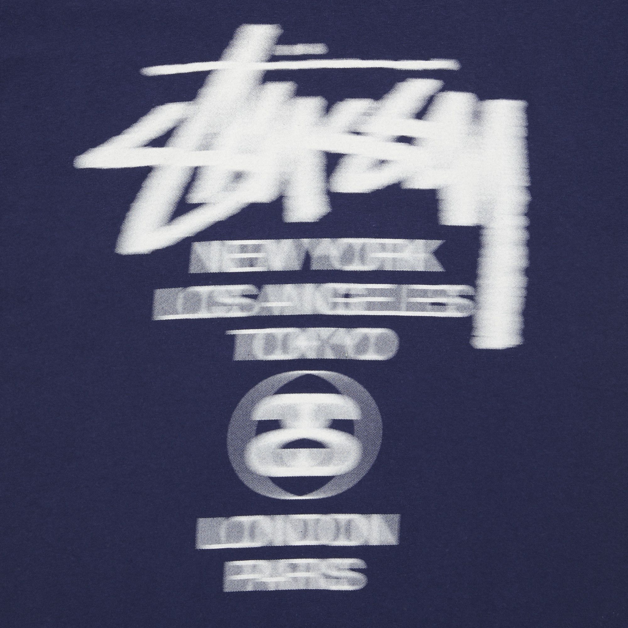 Buy Stussy World Tour Blur Tee 'Navy' - 3902382 NAVY | GOAT