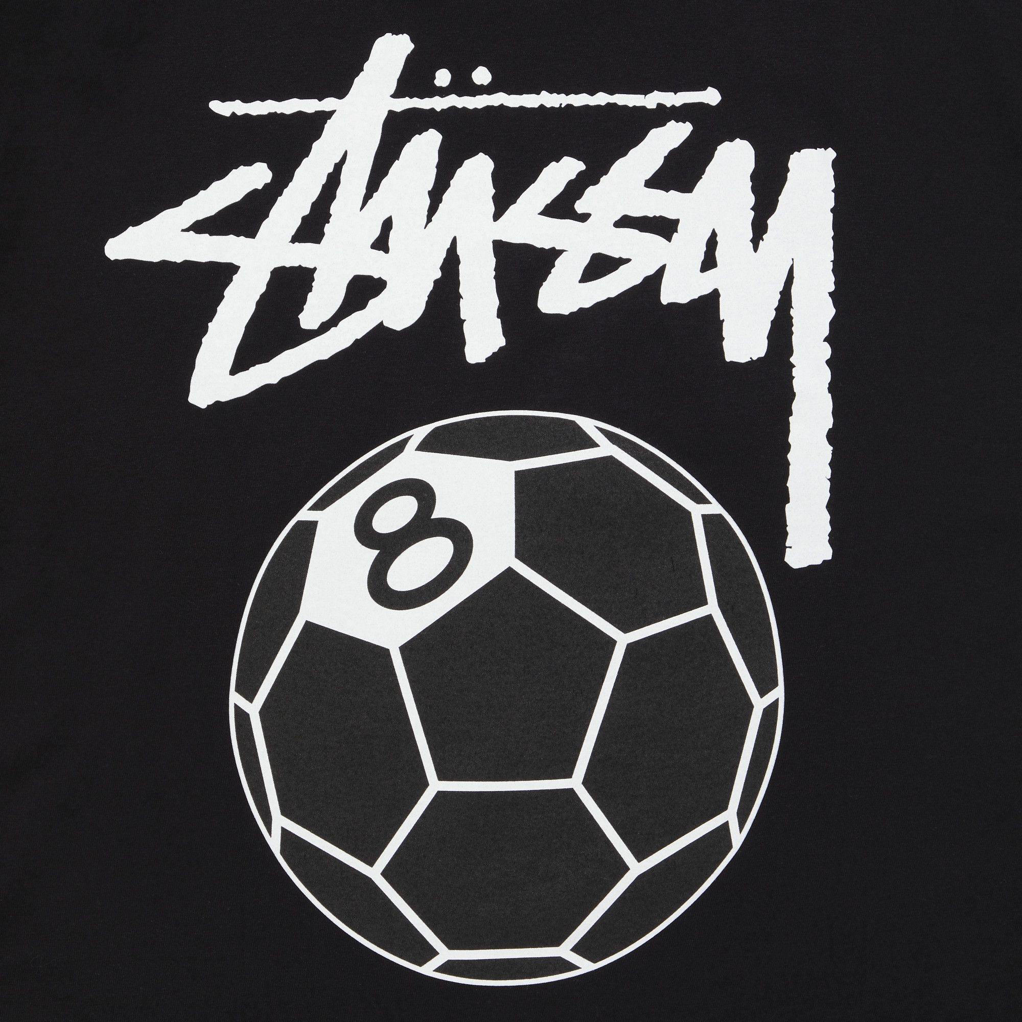 Buy Stussy 8 Soccer Ball Tee 'Black' - 3902663 BLAC | GOAT AE