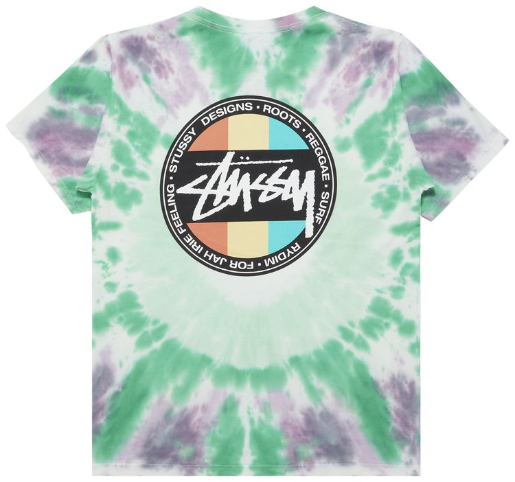 Stussy Reggae Dot Tie Dye Short Sleeve Tee Green
