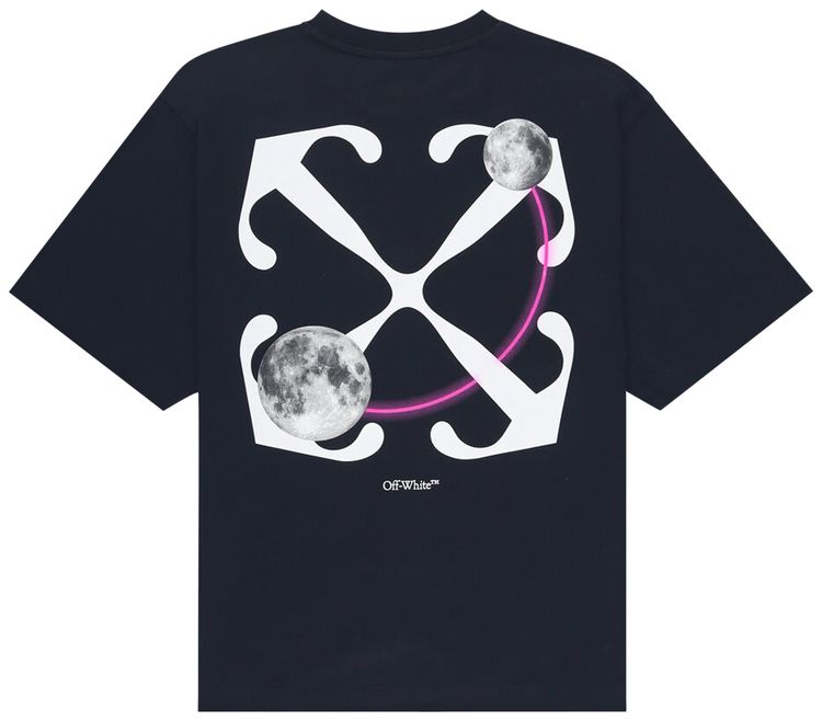 Off White DBL Moon Arrow Skate T Shirt BlackWhite