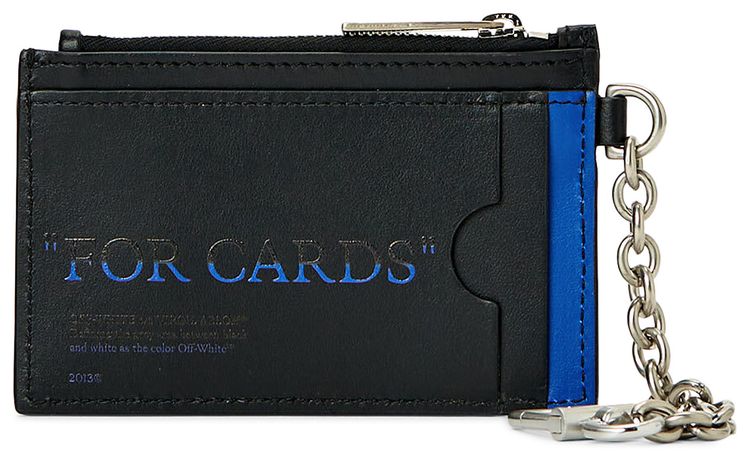 Off White Quote Bookish Key Ring Card Case BlackBlue