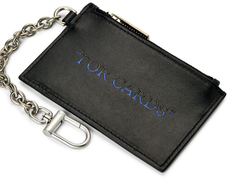 Off White Quote Bookish Key Ring Card Case BlackBlue