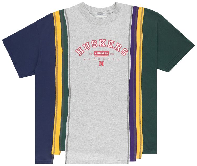 Needles College 7 Cuts Wide T Shirt Multicolor