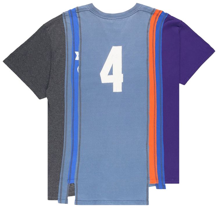 Needles College 7 Cuts Wide T Shirt Multicolor