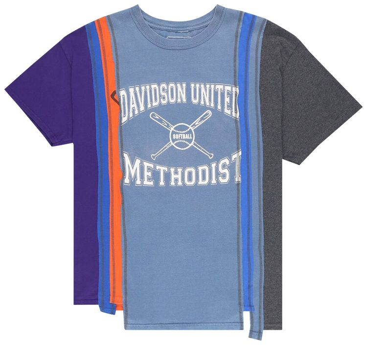 Needles College 7 Cuts Wide T Shirt Multicolor