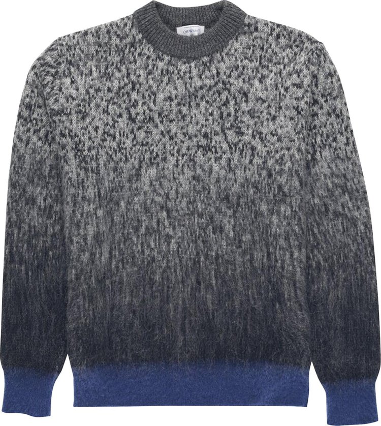Off-White Mohair Degrade Arr Knit Crew 'Anthracite'