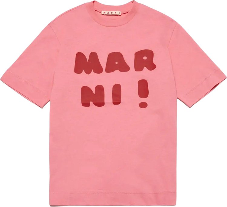 Marni Kids Logo Printed Tee 'Pink'