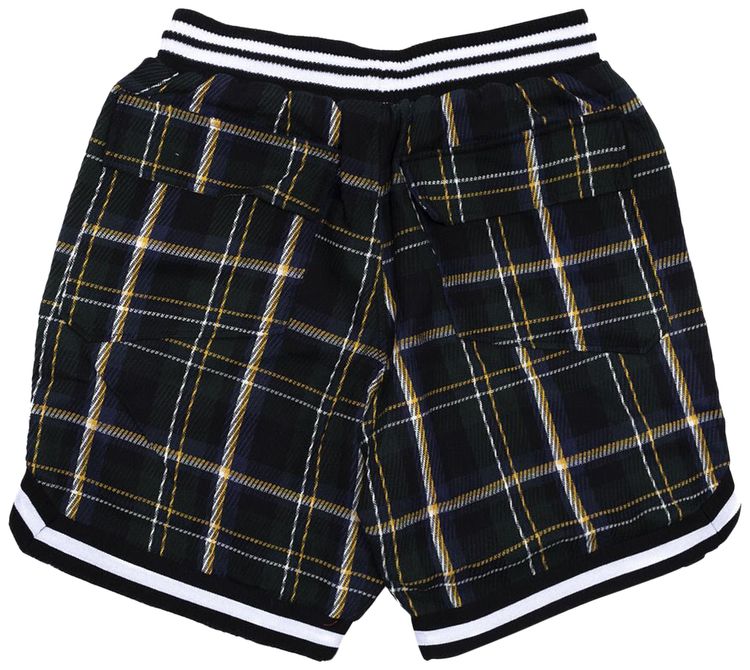 Rhude Flannel Court Logo Short Multicolor Green