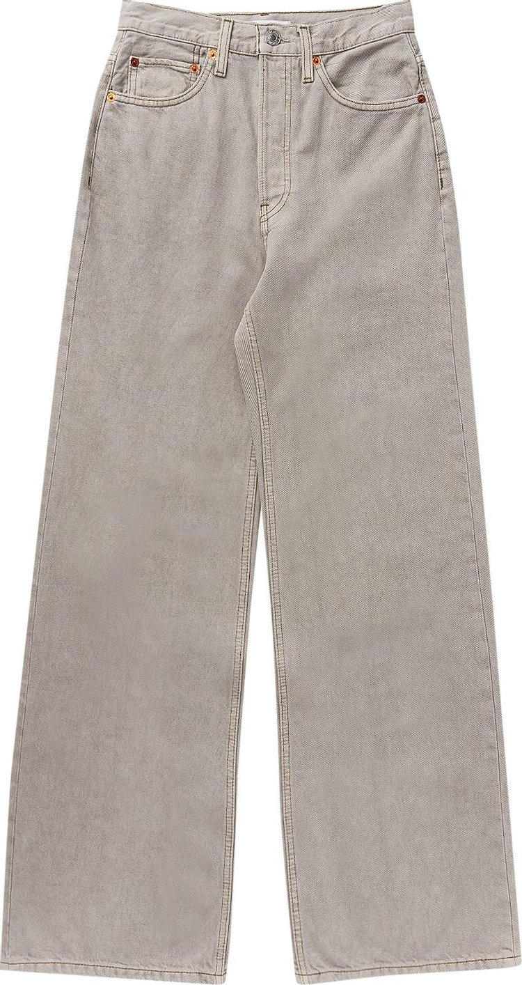 RE/DONE 70s Ultra High Rise Wide Leg Jeans 'Greyish'