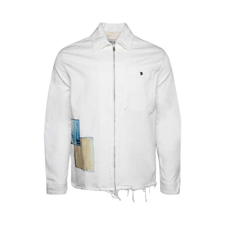 Lanvin Zipped Denim Shirt 'Optic White'
